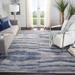 SAFAVIEH Couture Handmade Tibetan Modern & Contemporary Abstract Blue/Silver Viscose Rug