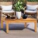 Chic Teak San Francisco Square Outdoor Teak Wood Patio Coffee Table