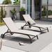 Crestlive Outdoor Adjustable Chaise Lounge Chairs w/Wheels - See the Picture