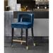 Silver Orchid Beavers Velvet Armless Low Back Counter Stool Chair