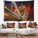 Designart 'Famous Tower Bridge at Night' Modern Cityscape Wall Tapestry