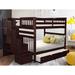 Taylor & Olive Trillium Full over Full Stairway Bunk Bed, Full Trundle
