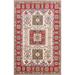 Geometric Kazak Oriental Traditional Area Rug Wool Hand-knotted Carpet - 5'6" x 7'11"