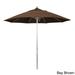California Umbrella 9' Rd. Aluminum Frame, Fiberglass Rib Patio Umbrella, Push Open,Anodized Silver Finish, Sunbrella Fabric