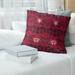 Houston Football Baroque Pattern Accent Pillow-Poly Twill