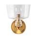 Longshore Tides Riya 1 - Light Dimmable Armed Sconce Glass/Metal in Yellow | 12 H x 9.5 W x 11.75 D in | Wayfair A59095051ADA49D08BDCFAF9FBFF59DB