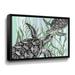 Bay Isle Home™ Two Sea Turtles w/ Green Seaweed Swimming by Irina Sztukowski - Painting Print on Canvas in Gray/Green | 18 H x 24 W x 2 D in | Wayfair