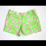 Lilly Pulitzer Shorts | Lily Pulitzer Callahan Shorts Pink Green Lion | Color: Green/Pink | Size: 00