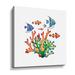 Highland Dunes Coral Reef w/ Angelfish and Clown Fish III by Irina Sztukowski - Painting Print on Canvas in Blue/Orange/White | Wayfair