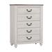 Canora Grey Boda 5 Drawer 35" W Chest Wood in Brown/White | 48 H x 35 W x 17.25 D in | Wayfair AD85AE24E8D74371AB9FD40471CA33C4