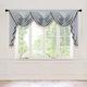ELKCA Thick Chenille Window Curtains Valance for Living Room, Silver Grey Valance with Beads for Bedroom,Rod Pocket (W79inch,1 Panel)