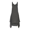 James Lakeland Strappy Linen Dress 20 Charcoal