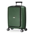 HAUPTSTADTKOFFER TXL - Handgepäck mit Laptopfach Hartschalen Trolley, Business Trolly, Roll-Reisekoffer 4 Doppel-Rollen, 55 cm, 42 L, Titan