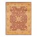 Overton Hand Knotted Wool Vintage Inspired Traditional Mogul Orange Area Rug - 8' 2" x 10' 6"