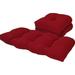 Outdoor Solid Chili Pepper 3 Piece Cushion Set - 19"x44", 19"x19"