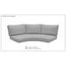 6 Inch Cushion Cover for High-Back Curved Armless Sofa