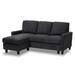 Modern Fabric Upholstered Reversible Sectional Sofa by Baxton Studio