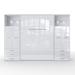 Contempo Vertical Wall Bed with 2 cabinets and mattress 63 x 78.7 inch