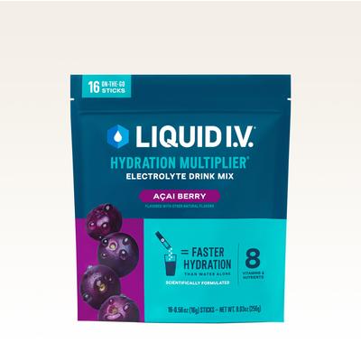 Liquid I.V. Acai Berry Powdered Hydration Multiplier® (32 pack) - Powdered Electrolyte Drink Mix Packets