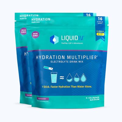 Liquid I.V. Acai Berry Powdered Hydration Multiplier (32 pack) - Powdered Electrolyte Drink Mix Packets