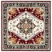 Red/White 72 x 0.63 in Indoor Area Rug - Bungalow Rose Wahcheechee Oriental Handmade Tufted Wool Area Rug Wool | 72 W x 0.63 D in | Wayfair