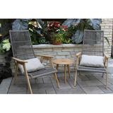 Birch Lane™ Anyston Patio Chair Wood/Wicker/Rattan in Pink/White/Blue | 44.5 H x 27 W x 40 D in | Wayfair 2587228E2E8D4A62B3870225473ED0B4