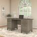Gracie Oaks Magomed Executive Desk Wood in Gray/Brown | 29.11 H x 59.29 W x 29.54 D in | Wayfair CE3302768D0C49049CFE9B0E4AD7CCC5