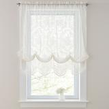 Vintage Lace Balloon Shade by BrylaneHome in Ivory Window Curtain