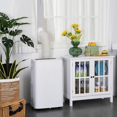 HOMCOM 12000 BTU Portable Air Conditioner with Cooling, Dehumidifying, Ventilating Function, White - 17.75''x14.25''x29.75''