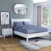 Fopp Mid-Century Modern White Wood 2-piece Platform Bedroom Set by Furniture of America