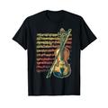 Violine Geige Geigenbogen Musiknoten Musiker Violinspieler T-Shirt