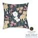 kathy ireland HOME Delicate Floral Midnight Garden 18" x 18" Decorative Pillow Polyester/Polyfill blend | 18 H x 18 W x 4.5 D in | Wayfair