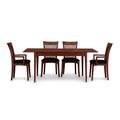 Copeland Furniture Sarah 5 Piece Solid Wood Dining Set Wood/Upholstered in Brown | 30" H x 60" W x 36" D | Wayfair