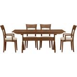 Copeland Furniture Sarah 5 Piece Butterfly Leaf Cherry Solid Wood Dining Set Wood/Upholstered in Brown/Red | 30 H in | Wayfair