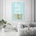 Oliver Gal This Girl Script Blue - Textual Art on Canvas in White/Brown | 54 H x 36 W x 1.5 D in | Wayfair 39592_36x54_CANV_XHD