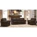Canora Grey Starisha Genuine Leather Living Room Set Genuine Leather | 36 H x 90 W x 41 D in | Wayfair Living Room Sets