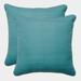 Sol 72 Outdoor™ Agawam Kiwi Outdoor Square Pillow Cover & Insert Polyester/Polyfill blend in Blue | 16.5 H x 16.5 W x 5 D in | Wayfair