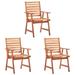 Wildon Home® Patio Dining Chairs Outdoor Dining Chair for Deck Solid Wood Acacia Wood in Brown | 36.2 H x 22 W x 24.4 D in | Wayfair