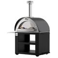 XO Appliance Stainless Steel Freestanding Wood-Fired Pizza Oven Cart in Charcoal Steel in Black/Brown/Gray | 33.65 H x 39.4 W x 30.3 D in | Wayfair