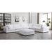 White Sectional - Wade Logan® Albirta 178" Wide Reversible Modular Corner Sectional w/ Ottoman Polyester | 34 H x 178 W x 134 D in | Wayfair