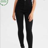 American Eagle Outfitters Jeans | American Eagle Ae Curvy Hi Rise Jegging True Black Skinny Jeans High Waist 000 | Color: Black | Size: 000 Short