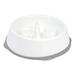 White/Gray Slow Feeding Dog Bowl for Long Snouted Pets, 4 Cup, Large