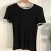 Zara Tops | Black & White Zara Embroidered Knit Top | Color: Black/White | Size: S