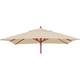 Toile pour la gastronomie parasol en bois HHG 660, carré 3x3m polyester 3kg crème - beige