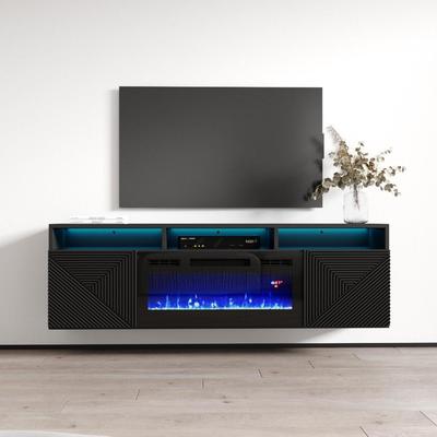 Giza EF Wall Mounted Electric Fireplace Modern 63" TV Stand