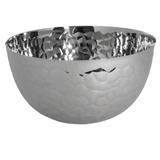 Sol Living Stainless Steel Salad Serving Bowl, Hammered Finish