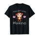 T-Shirt mit Affen-Motiv, Aufschrift "This Girl loves Monkeys", süßes Geschenk für Kinder T-Shirt