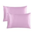 The Twillery Co.® Kaitlin Pillowcase Microfiber/Polyester/Silk/Satin in Pink | King | Wayfair JJ-SPC-PINK-K