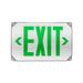 NICOR Lighting EXL5 Series LED Outdoor Emergency Exit Sign, Green Lettering Thermoplastic in White | 8 H x 12.7 W x 2.6 D in | Wayfair EXL51UNVWHG2