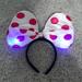 Disney Accessories | Last Chance-Minnie Mouse Ears | Color: Pink/White | Size: Osg